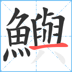 鱮笔顺分解图片22