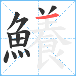 鱶笔顺分解图片14