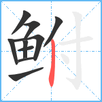 鲋笔顺分解图片10