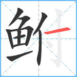 鲋笔顺分解图片11