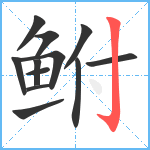 鲋笔顺分解图片12