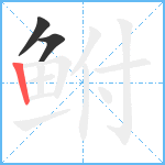 鲋笔顺分解图片3