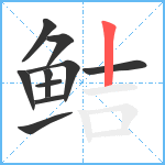 鲒笔顺分解图片10