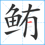 鲔笔顺分解图片13