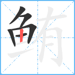 鲔笔顺分解图片6