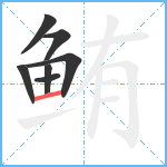 鲔笔顺分解图片7