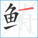 鲔笔顺分解图片9