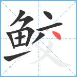 鲛笔顺分解图片12