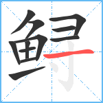 鲟笔顺分解图片12