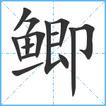 鲫笔顺分解图片16