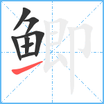 鲫笔顺分解图片8