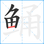 鲬笔顺分解图片7