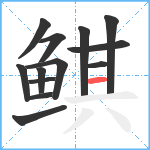 鲯笔顺分解图片13