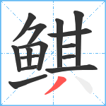 鲯笔顺分解图片15