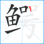 鳄笔顺分解图片12