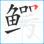 鳄笔顺分解图片13