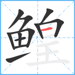 鳇笔顺分解图片12