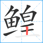 鳇笔顺分解图片16