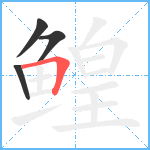 鳇笔顺分解图片4