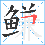 鳒笔顺分解图片12