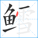 鳕笔顺分解图片10