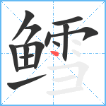 鳕笔顺分解图片14