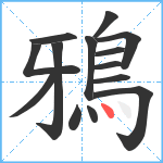 鴉笔顺分解图片14