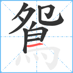 鴛笔顺分解图片11