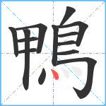 鴨笔顺分解图片14