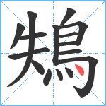 鴩笔顺分解图片16