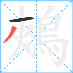 鵊笔顺分解图片2