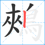 鵊笔顺分解图片9