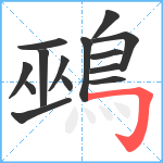 鵐笔顺分解图片14