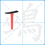 鵐笔顺分解图片2