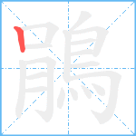 鵑笔顺分解图片1