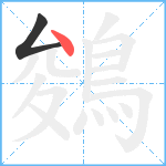 鵕笔顺分解图片2