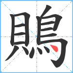 鵙笔顺分解图片18