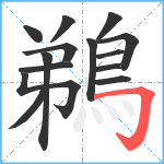 鵜笔顺分解图片14