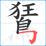 鵟笔顺分解图片14