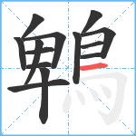 鵯笔顺分解图片14