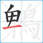 鵯笔顺分解图片7