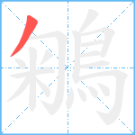 鵴笔顺分解图片1