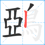 鵶笔顺分解图片11