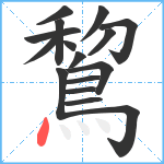 鵹笔顺分解图片16