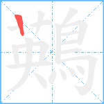 鶧笔顺分解图片1