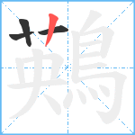 鶧笔顺分解图片4