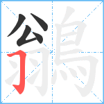 鶲笔顺分解图片5