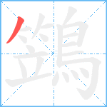 鷑笔顺分解图片1