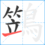 鷑笔顺分解图片11