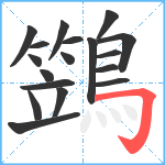 鷑笔顺分解图片18